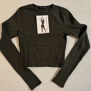 Naked Wardrobe cropped long sleeve top